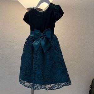 Elegant Green Lace Kids Dress